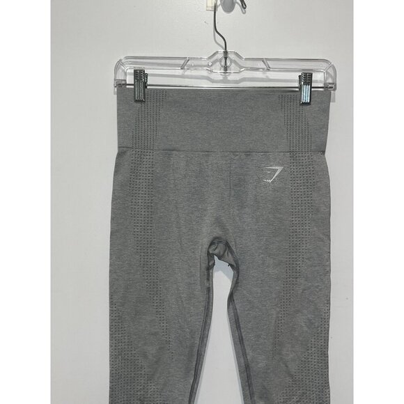 Gymshark Gray Seamless High-Waisted Activewear Compression Women's Pants Legging - Picture 2 of 6